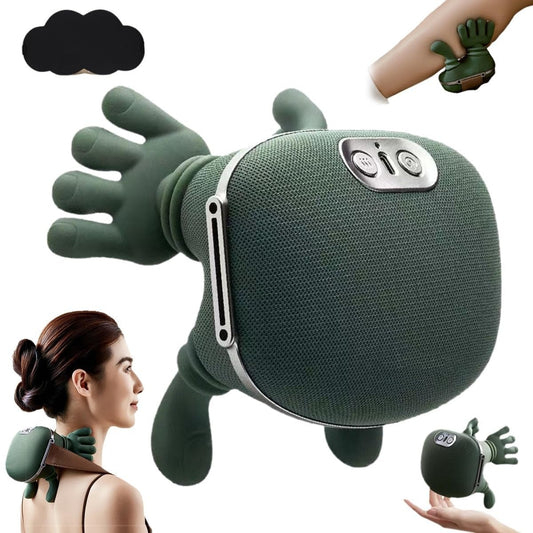 SEAHELTON Bionic Heated Massager, Wireless Portable Shiatsu Neck and Back Massager, Electric