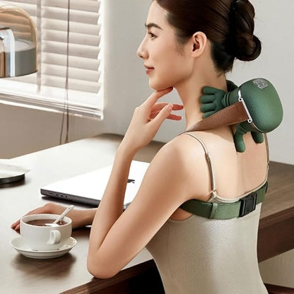SEAHELTON Bionic Heated Massager, Wireless Portable Shiatsu Neck and Back Massager, Electric