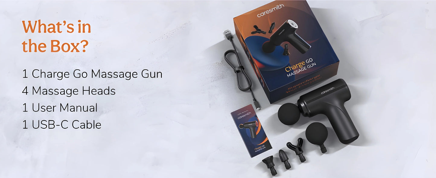 Massager Gun For Full Body Massager [4 Headsl] 6 Speed Mode Massager for Full Body Pain Relief, Muscle Relaxation of Neck, Shoulder, Back, Foot for Men & Women, Black.