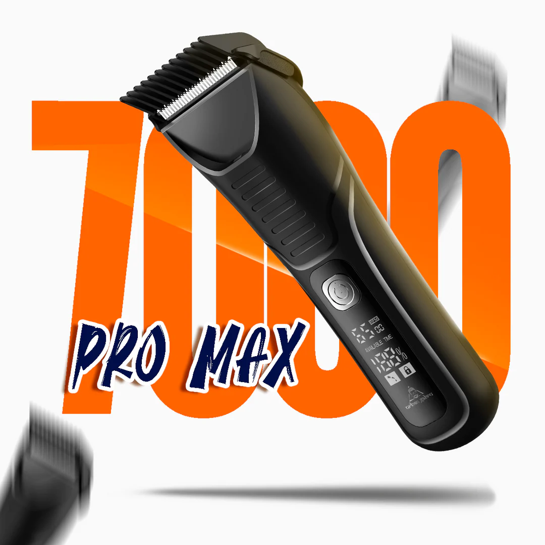 Urbangbru Trimfinity 7000 Body Trimmer for Men- Safest Body & Private Part Trimmer - Pubic Hair Groomer, Underarm - Waterproof, Ceramic Blades, Rechargeable with Wireless Fast Charging,Black