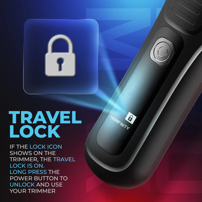 Urbangbru Trimfinity 7000 Body Trimmer for Men- Safest Body & Private Part Trimmer - Pubic Hair Groomer, Underarm - Waterproof, Ceramic Blades, Rechargeable with Wireless Fast Charging,Black