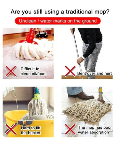 Stainless Steel Triangular Cleaning Mop