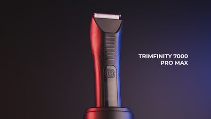 Urbangbru Trimfinity 7000 Body Trimmer for Men- Safest Body & Private Part Trimmer - Pubic Hair Groomer, Underarm - Waterproof, Ceramic Blades, Rechargeable with Wireless Fast Charging,Black