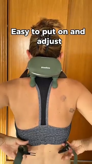 SEAHELTON Bionic Heated Massager, Wireless Portable Shiatsu Neck and Back Massager, Electric